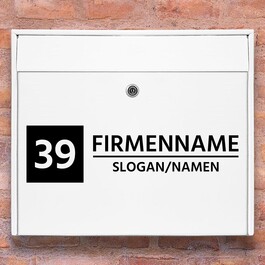 #1 Firmenname – Briefkastenschild